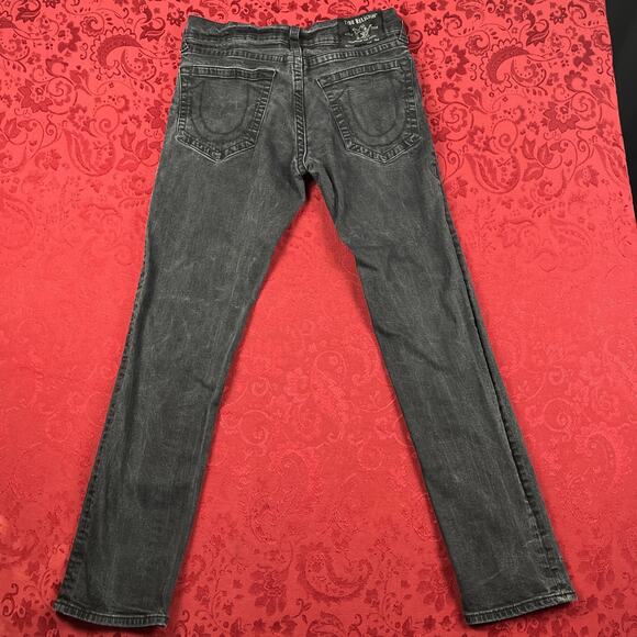 True Religion Relaxed Slim Geno Slim Straight‎ Jeans Men’s Black 34 (32x32”) - Picture 1 of 12